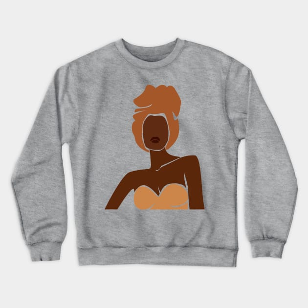 Black Woman Turban Crewneck Sweatshirt by JunkyDotCom